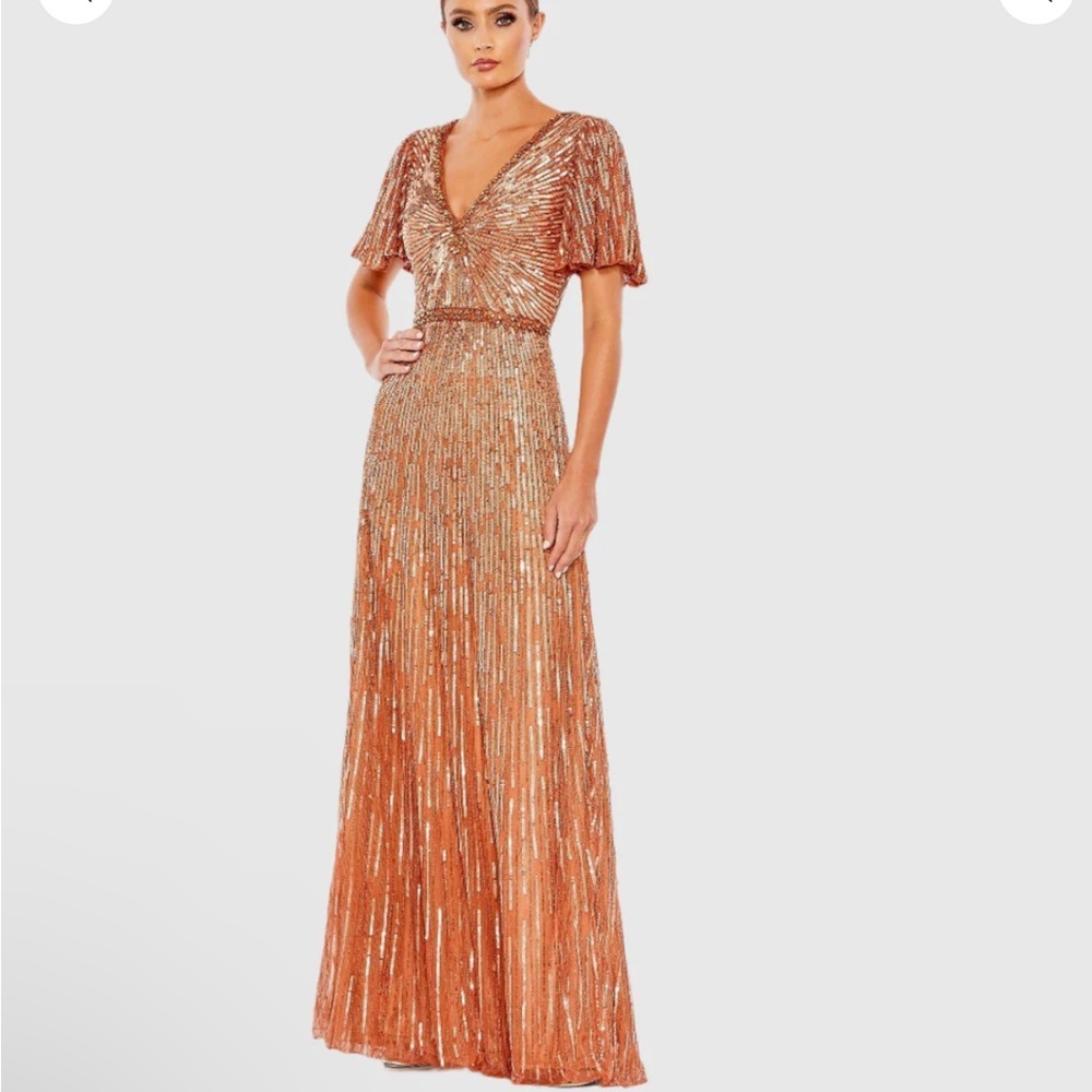 Mac Duggal Copper Evening Gown